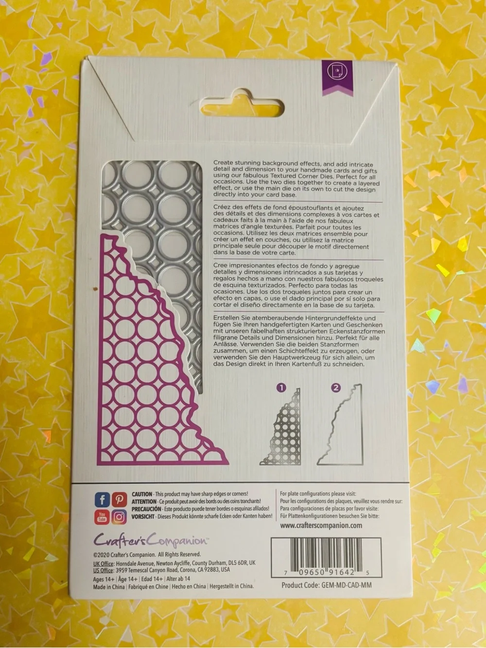 NEW 2PC Modern Mosaic Die Cut for Cards, Scrapbooking, & More
